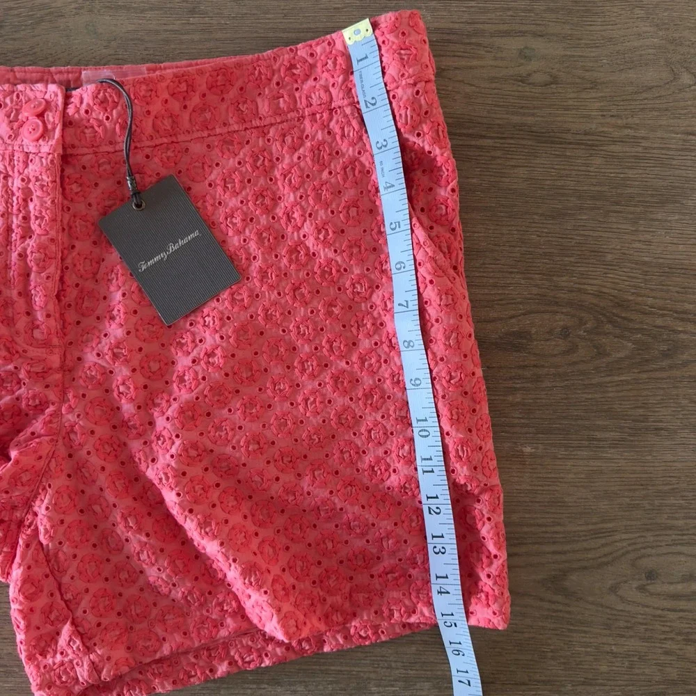 Tommy Bahama‎ Eugenia Eyelet Short-Coral-Women's Size 16-NWT-Fully Lined Cotton